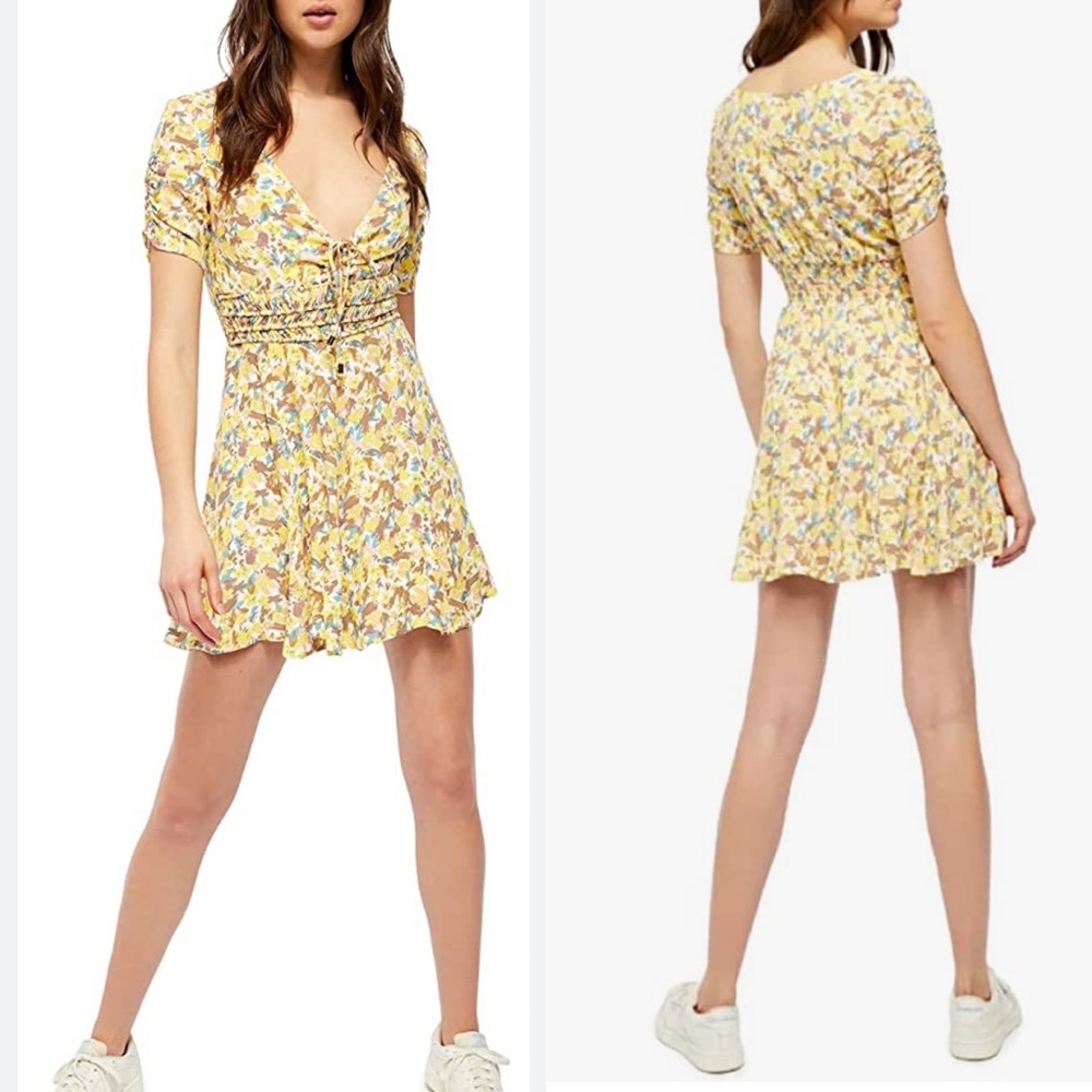 Free People Forget Me Not floral mini dress size 2